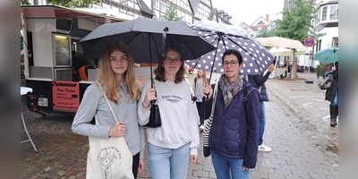 Familie Rochell beim Feierabendmarkt. (Foto: Peter Vössing)