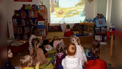 Der Schneedieb im Bilderbuchkino begeisterte die Kinder der Lesespaßaktion.  (Foto: Barbara Siebrecht)