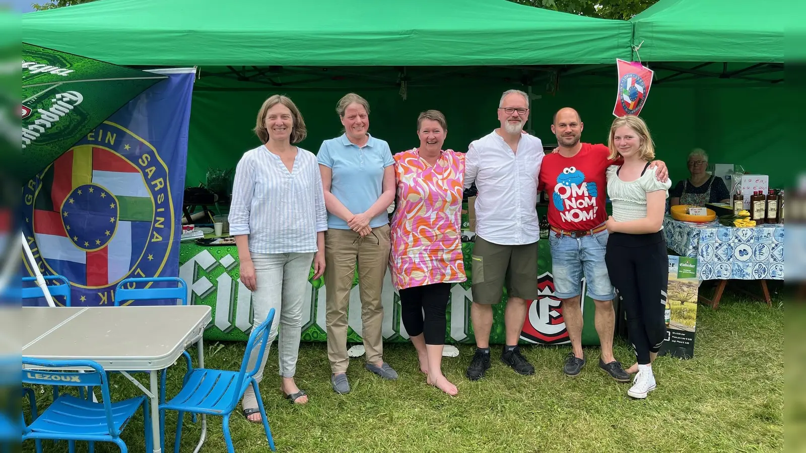 Die Grebensteiner Delegation beim „Fête des Plantes et des Jardins“. (Foto: privat)