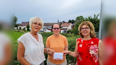 Bei der Spendenübergabe im Sommer: Dagmar Hensler (Mitte), Eva Lensdorf (rechts) und Waltraud Otte, beide AWO Marienmünster. (Foto: privat)