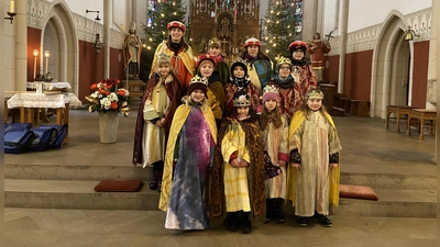 Die Sternsinger von Scherfede. (Foto: privat)