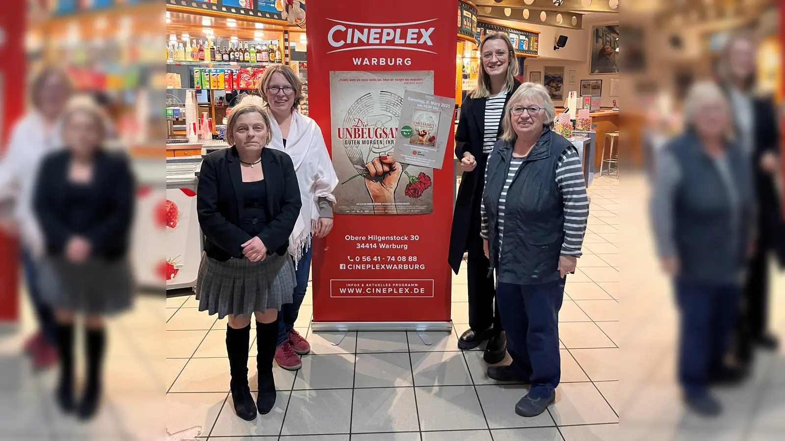 V.l.: Judith Schlinker, Ute Schlinker, Nora Wieners und Vera Wedekind laden ein zum Filmabend. (Foto: privat)